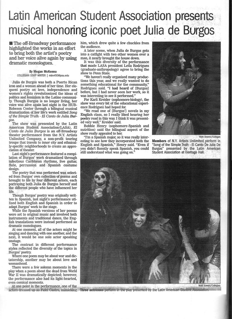 The Penn State Review of Song of the Simple Truth